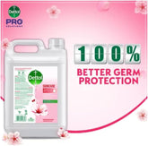 Dettol Skincare Antibacterial Liquid Handwash, Ideal for Business Use in Offices, Hospitals, Schools, Hotels, Rose and Sakura Blossom Fragrance,   2x5 Ltr    , 5000.0 millilitre,  2x5L